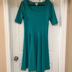 LulaRoe Nicole Teal Dress